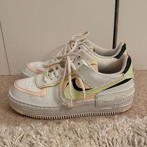 Nike Air Force 1 Shadow in White and Pastel Tones
